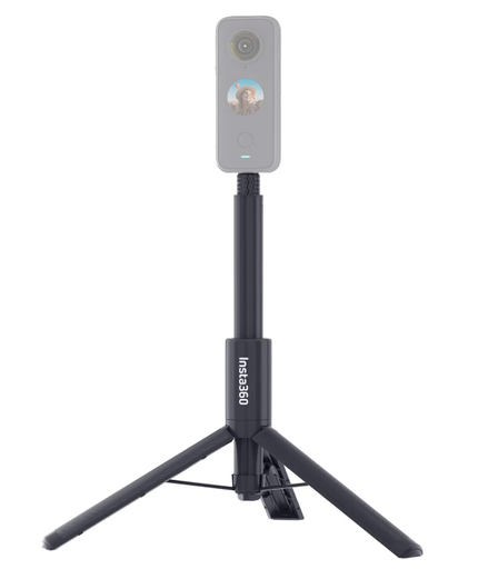 [insta-st2in1] Insta360 見えない自撮り棒 + 三脚 全長105cm 収納24cm<br><br>【インスタ360 アクションカメラ 360度写真 軽量 無線 伸縮式 折り畳み 多機能 写真 旅行 卒業 アクションカメラ360度カメラ アクセサリー 2-in-1 Invisible Selfie Stick + Tripod】